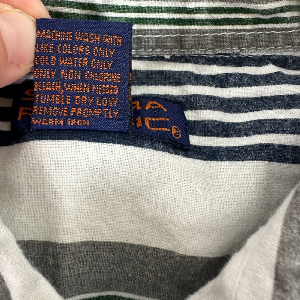 VTG Sierra Pacific Vertical Stripes XL Button Down Short Sleeve‎ Shirt - Picture 7 of 11
